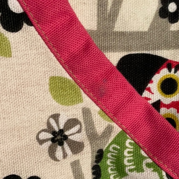 Uniquely Yours Hand Made Canvas Crossbody with Owls & Chevron Accent - Picture 7 of 7